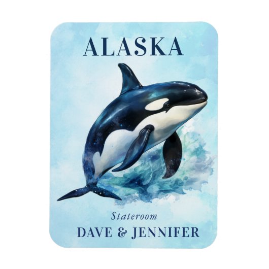 アラスカクルーズ船ステートルームマグネット マグネット (縦)