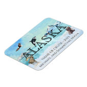 アラスカクルーズ クルージング カスタム クマ モミジ 雪 マグネット (左側)