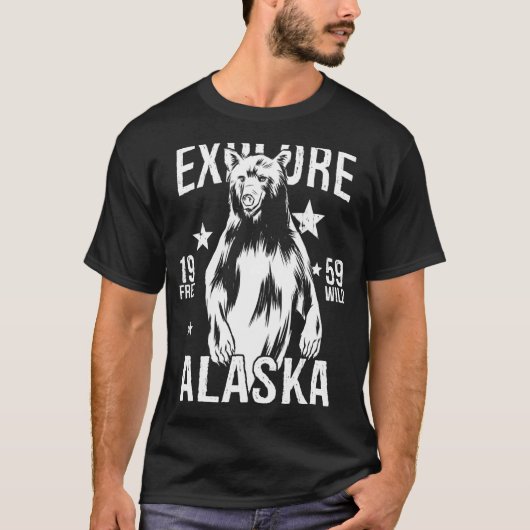 アラスカグリズリーベア Tシャツ (正面)