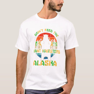アラスカグリズリー・ベア 餌付け禁止 Tシャツ