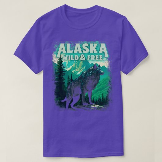 アラスカグレイのオオカミTシャツ Tシャツ (デザイン正面)