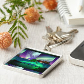 アラスカコラージュの北光 キーホルダー (側面)