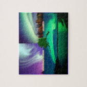 アラスカコラージュの北方灯 ジグソーパズル (縦)