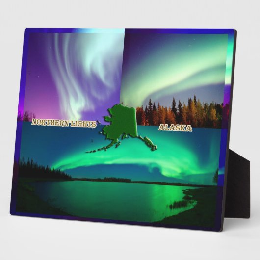 アラスカコラージュの北方灯 フォトプラーク (側面)