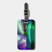 アラスカコラージュの北方灯 ラゲッジタグ (正面縦)