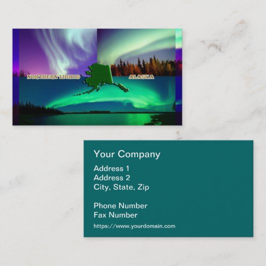 アラスカコラージュの北方灯 名刺 (正面/裏面)
