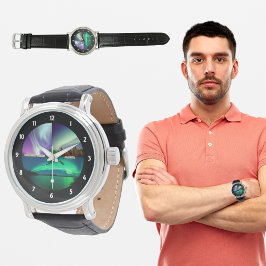 アラスカコラージュの北方灯 腕時計