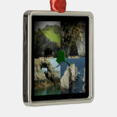 アラスカコラージュの岩層と洞窟 メタルオーナメント (右)