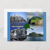 アラスカコラージュの岩風景 ポストカード (正面/裏面)