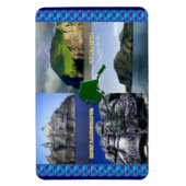 アラスカコラージュの岩風景 マグネット (縦)