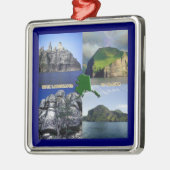 アラスカコラージュの岩風景 メタルオーナメント (左)