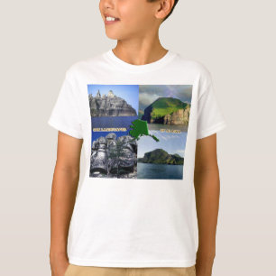 アラスカコラージュの岩風景 Tシャツ