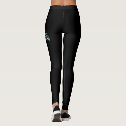 アラスカサーモン魚釣り先住民アメリカン先住民 レギンス (裏面)