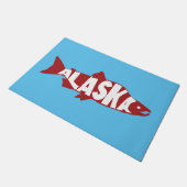 アラスカサーモン ドアマット (アングル)