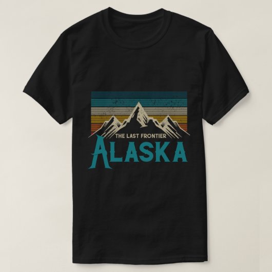 アラスカザラストフロンティアヴィンテージ山脈自然 Tシャツ (デザイン正面)