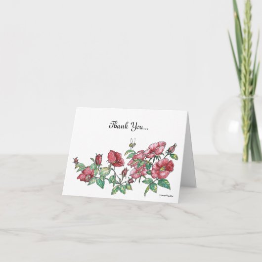 アラスカシトカバラ付き/のまわりに水彩設計 サンキューカード (正面)