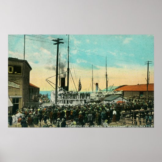 アラスカシーンへのウォーターフロント出発 ポスター (正面)