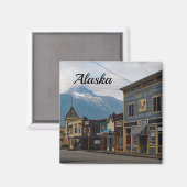 アラスカスカグウェイタウン建物写真 マグネット (正面/裏面)