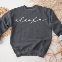 アラスカスクリプト州ウィメンズスウェットシャツ
