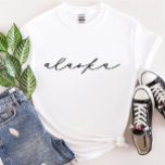 アラスカスクリプト州女子Tシャツ Tシャツ<br><div class="desc">毎日新しいデザインを追加！</div>