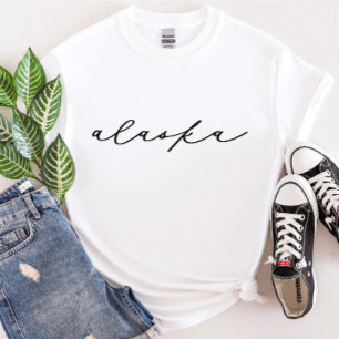 アラスカスクリプト州女子Tシャツ Tシャツ
