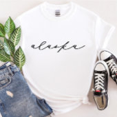 アラスカスクリプト州女子Tシャツ Tシャツ