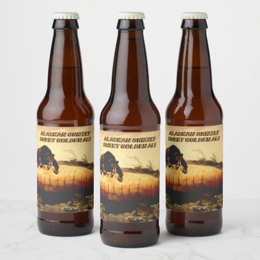 アラスカスタマイズカングリズリーゴールデンエール詳細クラフ ビールラベル (ボトル)