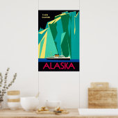 アラスカタク氷河ヴィンテージ旅行ポスター ポスター (キッチン)