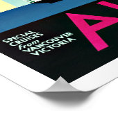 アラスカタク氷河ヴィンテージ旅行 ポスター (角)