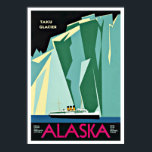 アラスカタク氷河ヴィンテージ旅行 ポスター<br><div class="desc">Alaska Taku Glacier Ship Toursヴィンテージ旅行 – ヴィンテージ旅行ポスター。アラスカへの休暇旅行を促進する古い旅行ポスター広告。</div>