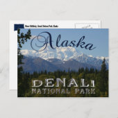 アラスカデナリナショナルパーク山マッキンリーカード ポストカード (正面/裏面)