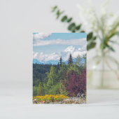 アラスカデナリランドスケープフローラ写真 ポストカード (スタンド正面)