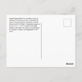 アラスカデナリ国立公園 ポストカード (裏面)