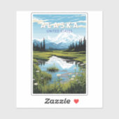 アラスカトラベルアートヴィンテージ シール (シート)
