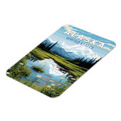 アラスカトラベルアートヴィンテージ マグネット (左側)