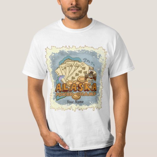 アラスカトランプのポーカー Tシャツ (正面)