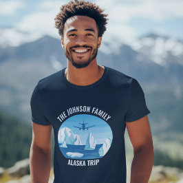 アラスカトリップブルーカスタマイズ氷河 Tシャツ