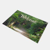 アラスカトンガス森林の道の写真 ドアマット (アングル)