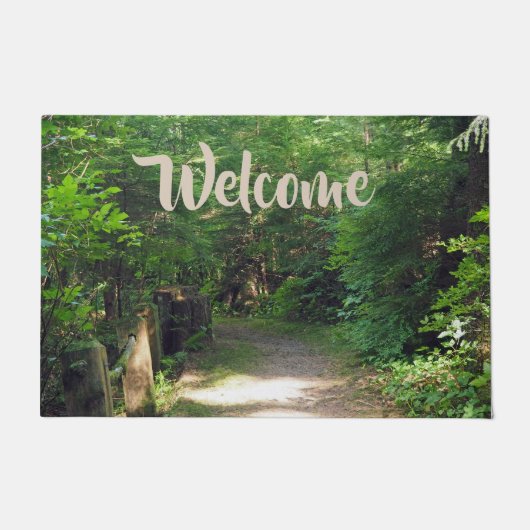 アラスカトンガス森林の道の写真 ドアマット (正面)