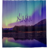 アラスカノーザンライツマウンテンズレイク シャワーカーテン (正面)