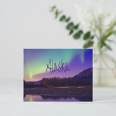 アラスカノーザンライツマウンテンズレイク ポストカード (スタンド正面)