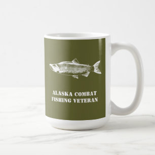 アラスカバット魚釣り退役軍人 コーヒーマグカップ