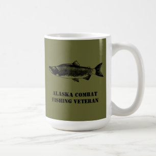 アラスカバット魚釣り退役軍人 コーヒーマグカップ
