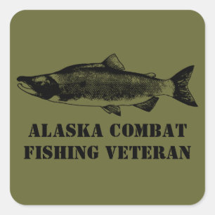 アラスカバット魚釣り退役軍人 スクエアシール
