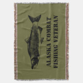 アラスカバット魚釣り退役軍人 スローブランケット (正面縦)