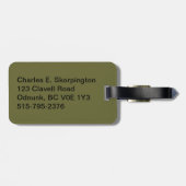 アラスカバット魚釣り退役軍人 ラゲッジタグ (裏面横)