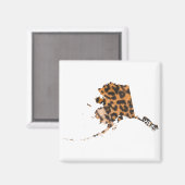 アラスカヒョウ マグネット (正面/裏面)