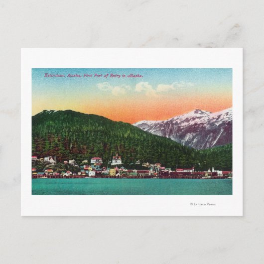 アラスカビューの最初の入港地 ポストカード (正面)