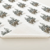 アラスカビ素朴ングリズリーベアーウッドランドフォレスト シェルパブランケット (3/4)