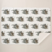 アラスカビ素朴ングリズリーベアーウッドランドフォレスト シェルパブランケット (正面(横))